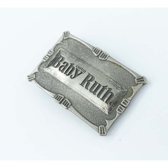Vintage Curtis Baby Ruth Belt Buckle Lewis Buckles Chicago Silver Tone Candy Bar - Picture 4 of 9
